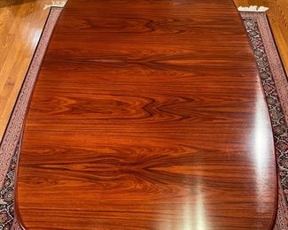 Skovby Rosewood Mid-Century Dining Table (65"L x 39"W x 29"H / 2 Leaves 19-3/4"L)