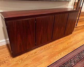 Skovby Rosewood Mid-Century 4 Door Console Table (80"W x 19"D x 33"H)