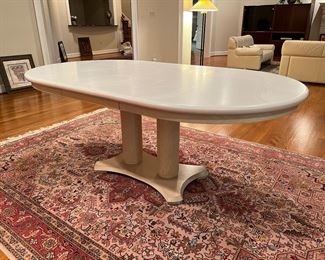 Cream Pedestal Dining Table