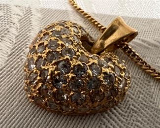 18K Gold Heart Pendant