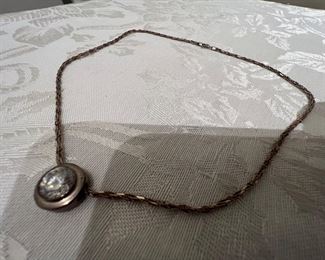 Sterling Silver Necklace With Sterling Silver Pendant