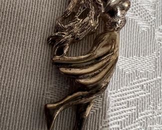 Sterling Silver Necklace With Sterling Silver Girl Pendant