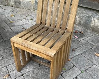 Teak Box Side Chair (pr)
