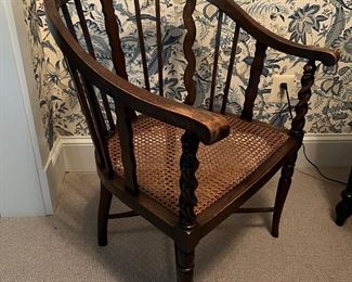 Antique Caned Seat Armchair