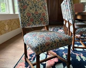 Guy Chaddock Floral Patterned Upholstered Side Chairs (8pc)