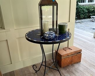 Mosaic Top / Metal Based Round Side Table (2pc)