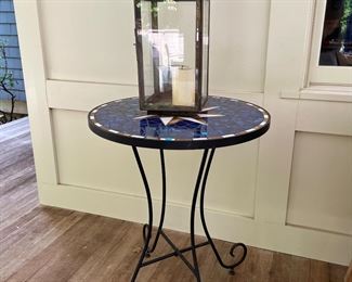 Mosaic Top / Metal Based Round Side Table (2pc)