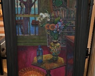 Framed Oil on Canvas Still Life by Dennis Flavin '96