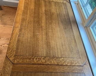 Oak Refectory Table With Drop Down Hidden Draw Leafs (42"/60"L x 29-1/2"W x 30"H)