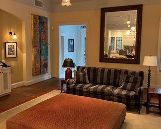 Stanford Furniture Collection Upholstered Ottoman With Wooden Feet (64"W x 64"D x 16"H)