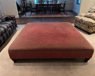 Stanford Furniture Collection Upholstered Ottoman With Wooden Feet (64"W x 64"D x 16"H)