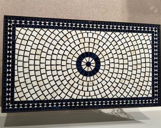 Mosaic Top Metal Based Coffee Table (36"W x 20"D x 17"H)