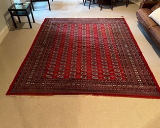 Handmade Wool Bokhara Rug (113"L x 100"W)