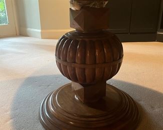 Round Wood Pedestal Dining Table (60"D x 30-1/2"H) 