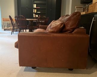 Perobell Modular Leather Reclining Sofa (89"W x 36"D x 35" Back Height With Cushion x 19" Seat Height)