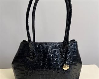 Brahmin Black Patent Large Shoulder Tote Bag