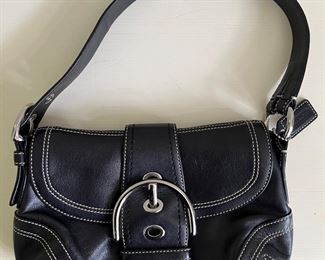 Coach Black Leather Soho Hobo Handbag