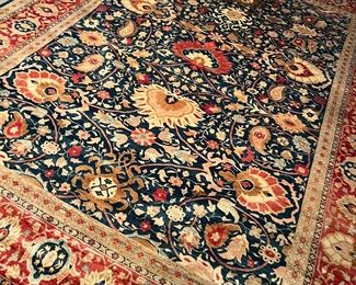 Handmade Kashan Wool Rug (12'4"L x 9'1"W)