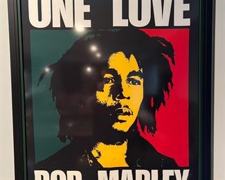 Framed Bob Marley "One Love" Poster