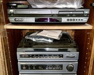 Vintage electronics with speakers