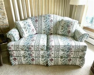 Upholstered loveseat, Made in North Carolina