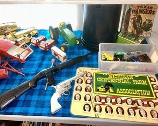 Vintage toys, cap gun (SOLD), etc.