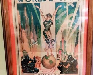 Chicago Original Framed World Fair Poster