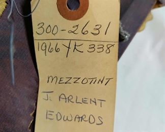 Samuel Arlent Edwards  (1861-1938)  Mezzotintostecher