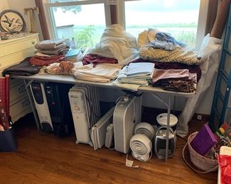 heaters and fans, curtains and more craft/sewing supplies