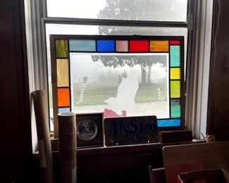 stained glass (made by Mrs. Stone)