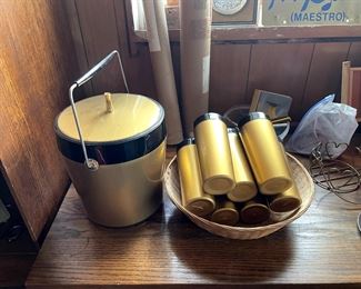 Vintage Icebucket and tumblers. These don't sweat when they have iced beverages