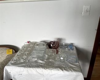 vintage glass and refrigerator dishes