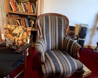 chair and book casses