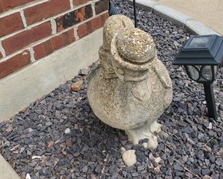 Cement duck front yard