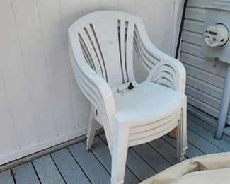 White stack chairs...