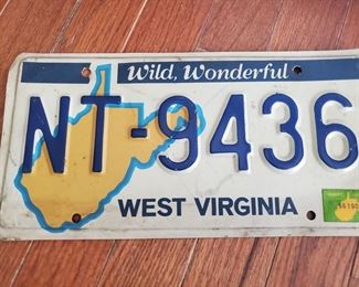 W Virginia plate