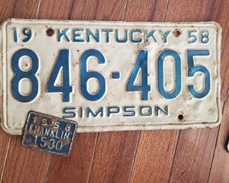 1958 Kentucky plate