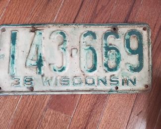 1936 Wisconsin plate