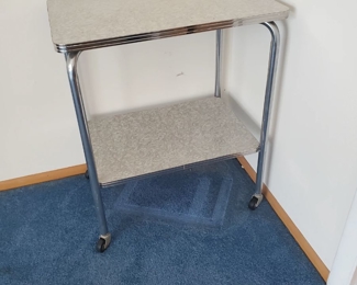 Awesome retro serving cart with original formica tops!
