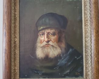 Unknown man, on canvas, approx 2' x 2.5