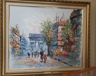 Paris, L’arc De Triomphe, painted on canvas 2.5' x 2'