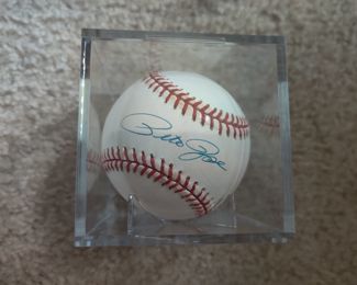 Signed baseball of Pete Rose