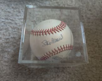 Signed baseball by Stan Musial