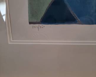 The mats are 3" with a 1-inch border around the art.