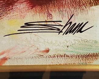 Artists signature in the plate
