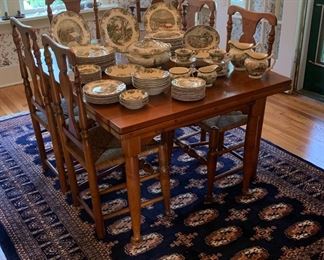 Dining Room 
Stickley Cherry Table & Chairs(8)
Bokhara large area rug
