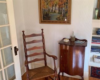 Living Room 
Stickley? Cherry Rocker
Music cabinet
Painting 