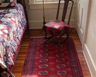 Second Bedroom 
Bokhara area rug
Wool blanket 
Floor lamp