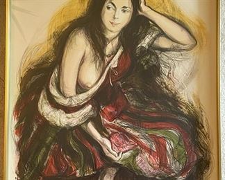  012 Sheldon Clyde Schoenberg Signed Print Titled Muse Of Arles, 1970s