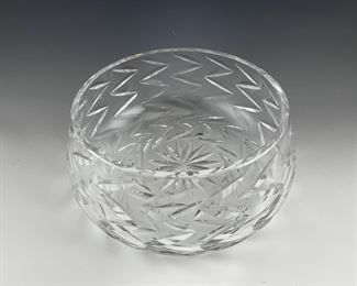  016 Waterford Crystal Fruit Bowl Chevron Or Zig Zag Pattern